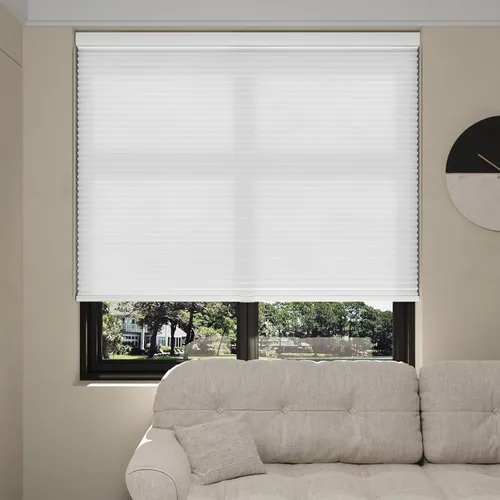 Miniatura 3 de MYshade Persianas Celulares sin Cordón para Ventanas con Filtrado de Luz Persianas para Ventanas de Interior 1.5 pulgadas Celda de Panal Tela Blanco