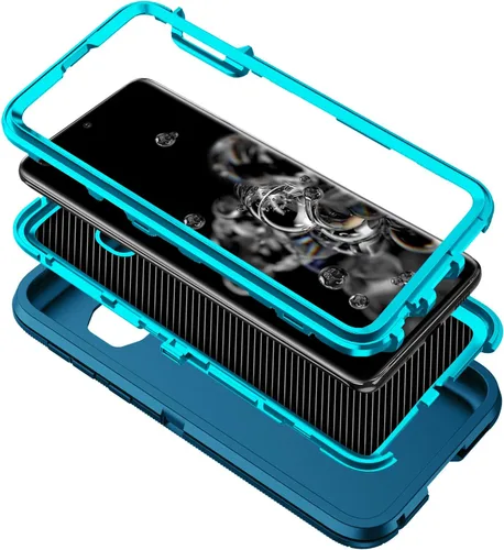 Miniatura 6 de Funda para Galaxy S20 Ultra 5G, resistente a prueba de golpes, 3 capas, protección de cuerpo completo, funda resistente para Galaxy S20 Ultra de 6.9