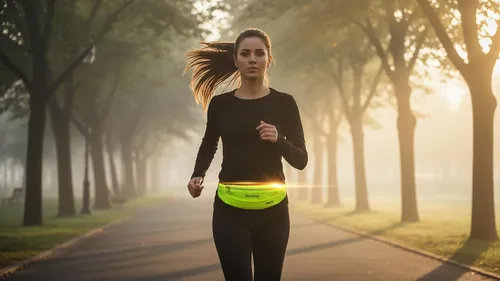 Miniatura 8 de Gox Cangurera para cinturón de correr, cintura delgada para soporte de teléfono, bolsa atlética impermeable para hombres y mujeres, correr, Verde