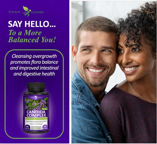 Miniatura 9 de Potent Garden Candida Complex - Mezcla de orégano y ácido caprílico, complejo de equilibrio de flora intestinal, salud intestinal y apoyo