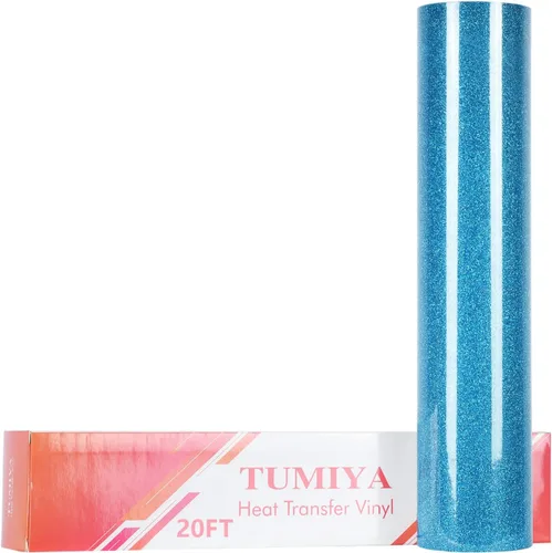 Miniatura 19 de TUMIYA Vinilo HTV - Vinilo de transferencia de calor de 12 pulgadas x 35 pies, vinilo dorado para planchar, rollo adhesivo brillante fácil de cortar
