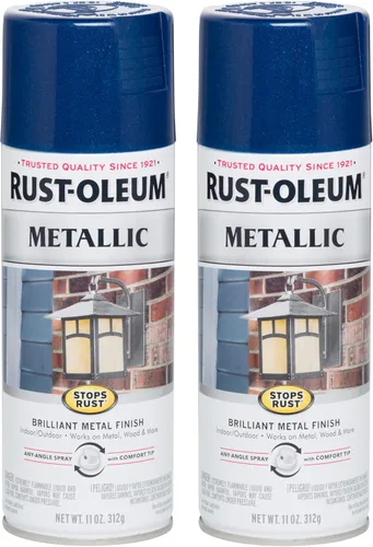 Miniatura 40 de Rust-Oleum 313142 Stops Rust Pintura en Aerosol Metálica, 11 onzas, Bronce Champán