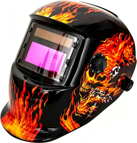 Casco de soldadura con oscurecimiento automático: capucha solar de color verdadero BESTCLUB con rango de sombra ajustable 4/9-13 para máscara de
