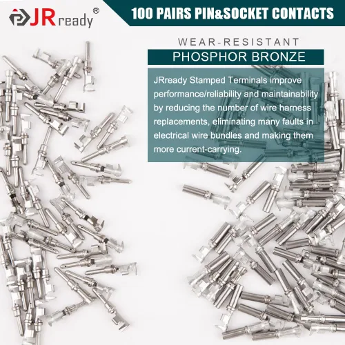 Miniatura 6 de JRready Deutsch - Kit de terminales de conector DTP tamaño 12, clavijas macho 1060-12-0166/enchufes hembra 1062-12-0166 contactos estilo barril