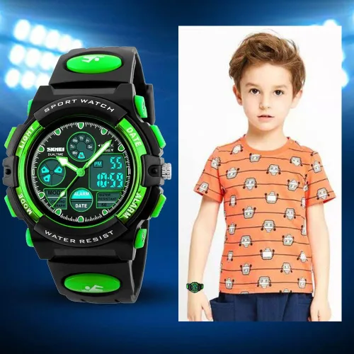 Miniatura 2 de eYotto Kids Sports Watch Waterproof Boys Multi-Function Analog Digital Wristwatch LED Alarm Stopwatch