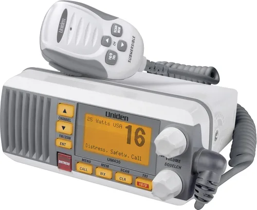 Miniatura 8 de Uniden UM435BK Advanced Fixed Mount VHF Marine Radio, todos los canales marinos estadounidenses/internacionales/canadienses incluyendo nuevos Negro
