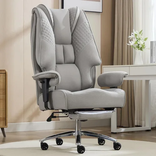 Miniatura 12 de EXCEBET Silla de oficina grande y alta con reposapiés, silla de oficina ejecutiva de piel sintética con respaldo alto, 400 libras, sillas Blanco