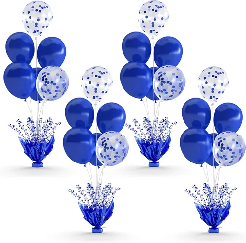 Miniatura 21 de 2 Juego de Globos de Mesa Negros con Spray de Aluminio para Centro de Mesa con Globos Negros y de Confeti, Kit de Soporte para Decoración de Mesa