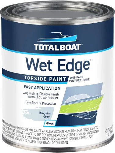 Miniatura 16 de TotalBoat Wet Edge Topside Pintura Marina de Poliuretano Premium Recubrimiento para Barcos, Casas Rodantes, Molduras Exteriores, Fibra de Vidrio
