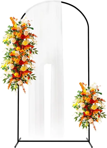 Miniatura 12 de Putros Soporte de Arco de Boda Dorado de 8 Pies de Metal, Soporte de Telón de Fondo con Arco de Globos para Ceremonia de Boda, Cumpleaños, Fiesta