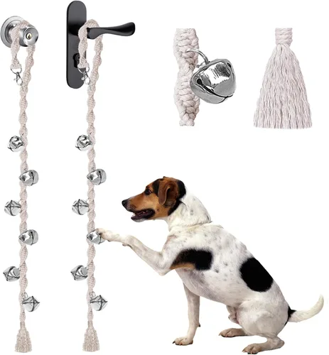 Campanas de Perro para Salir al Aire Libre y Entrenamiento de Orinal para Cachorros, Campana de Puerta de Perro Ajustable para Ir al Baño, Hecho a