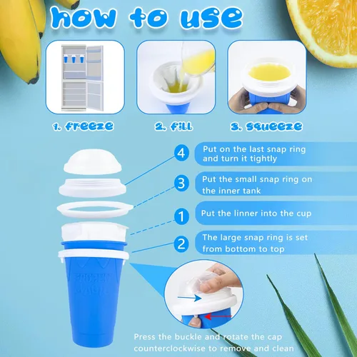 Miniatura 3 de Magic Slushy Maker - Máquina para hacer granizados para hacer granizos, batido de leche casero, vaso de enfriamiento para hacer bricolaje para todos