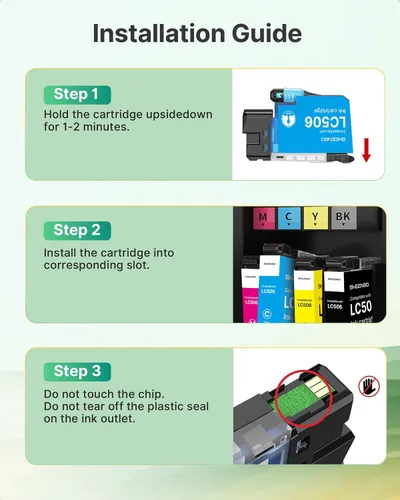 Miniatura 5 de LC506 - Cartuchos de tinta compatibles con cartuchos de tinta Brother LC506XL LC 506 XL Series funcionan para impresora Brother MFC-J4355DW