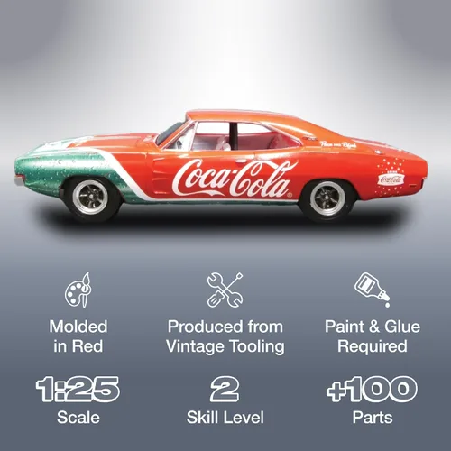 Miniatura 2 de MPC 1969 Dodge Charger RT (Coca Cola) Snap (2T) Kit de modelo a escala 1:25