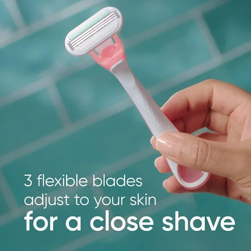 Miniatura 9 de Gillette Venus Maquinillas de afeitar desechables sensibles para mujeres con piel sensible, 6 unidades, ofrece un afeitado cercano con comodidad