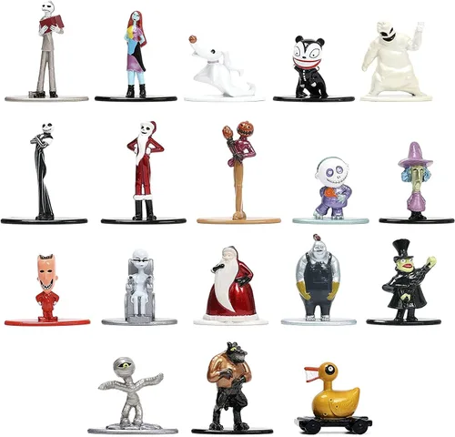 Miniatura 3 de Jada Toys Disney Nightmare Before Christmas - Paquete de 18 figuras fundidas a presión de 1.65 pulgadas, juguetes para niños y adultos, color negro