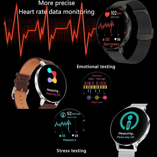 Miniatura 6 de Relojes inteligentes ultrafinos para hombre (llamada/3 bandas/todo metal), AMOLED extragrande de 1.75 pulgadas, rastreador de actividad ultra