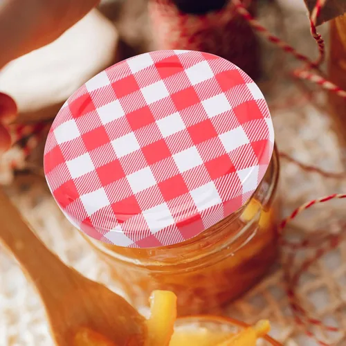Miniatura 3 de Kichvoe 40 tapas para tarros de mermelada de 2.83 pulgadas, tapas de rosca herméticas para tarros de conserva, almacenamiento de alimentos