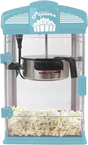 Miniatura 5 de West Bend Stir Crazy pochoclera estilo cine, máquina para hacer palomitas de maíz gourmet con caldera antiadherente, herramienta de medición y Azul