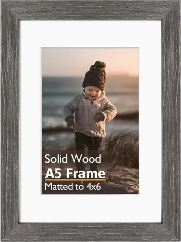 Miniatura 193 de KINLINK 3.5x5 Picture Frame, Ash Black Solid Wood Frame with Plexiglass for Table Top and Wall Mounting, Photo Frame for Horizontal or Vertical