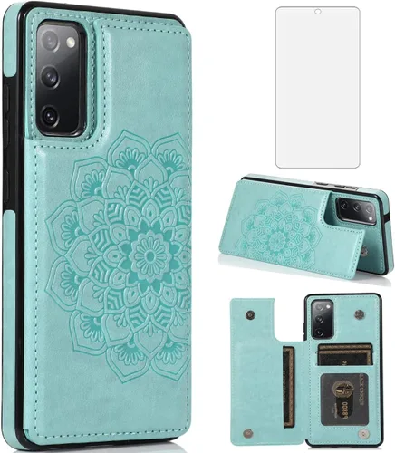Miniatura 11 de Asuwish Funda compatible con Samsung Galaxy S20 FE y protector de pantalla de vidrio templado, ranura para tarjetero, función atril, cubierta