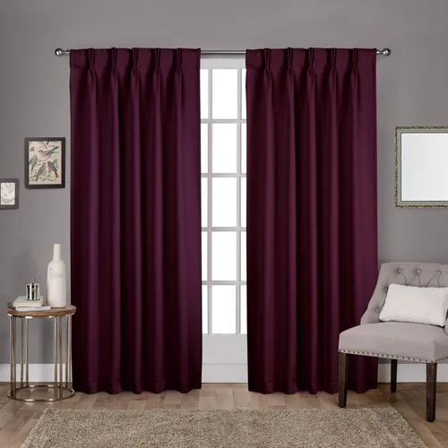 Miniatura 28 de Par de paneles de cortinas plisadas de doble pellizco para ventana (con 2 paneles combinados, 42 pulgadas de ancho x 45 pulgadas de largo)
