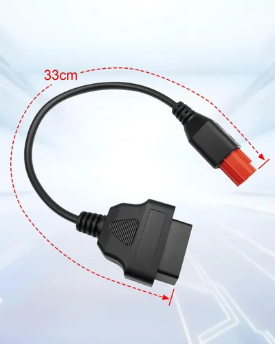 Miniatura 2 de Cable adaptador de 6 pines OBD2 para Guzzi Kawasaki Suzuki Yamaha Harley Davidson Piaggio Vespa motocicleta, conector Euro5 de 6 pines