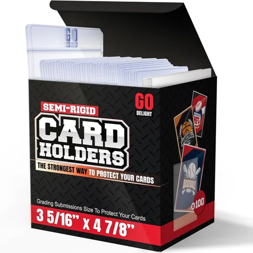 Miniatura 9 de Tarjeteros semirrígidos para PSA, SGC, BGS, CSG – 100 paquetes – Fundas para tarjetas de béisbol – 50 tarjeteros para tarjetas intercambiables + 50