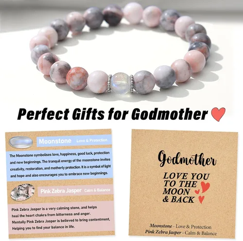 Miniatura 13 de Regalos de Navidad para mamá, tía, abuela, hermana, amor, equilibrio, pulsera de cristal natural con significado, regalos hechos a mano