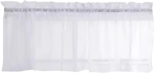 Miniatura 9 de Stylemaster Elegance Cenefa recta de gasa transparente, 60 x 14 pulgadas, color dorado