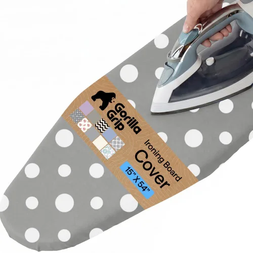 Miniatura 23 de GORILLA GRIP The Original - Funda y almohadilla para tabla de planchar, revestimiento de silicona, acolchado grueso resistente a la quemadura, Gris