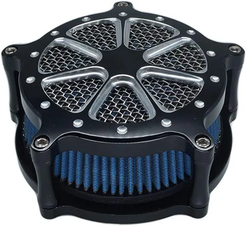 Miniatura 2 de Filtro de aire de admisión CNC Cut Filtro de aire Venturi Kit de cromo para Harley Dyna 2000 - 2017 Softail 2000 - 2015 Touring 2000 - 2007 Fitment