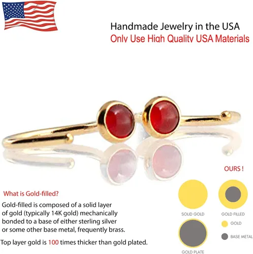Miniatura 52 de Half Huggie Gold Hoop Earrings for Girls Women Tiny Cartilage Birthstone Stud Piercing Earring Hypoallergenic Earring Screw Back Dainty Hug Hoops