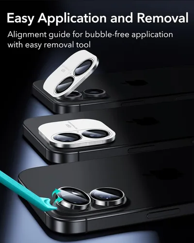 Miniatura 7 de ESR Protector de Lente de Cámara para iPhone 15/15 Plus/14/14 Plus, Protectores de Lente Individuales Ultrarresistentes HD, Resistente a Arañazos