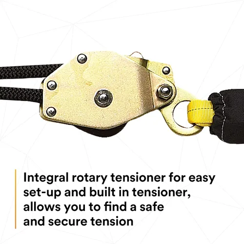 Miniatura 7 de 3M DBI-SALA Sayfline 7600505 Sistema de línea de vida horizontal, cuerda Kernmantle de 50 pies con tensor, absorbente de energía, dos adaptadores