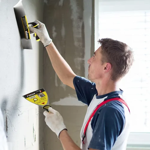 Miniatura 5 de Paquete de 6 espátulas de masilla, cuchillos de masilla de 6 pulgadas con mango ergonómico de plástico para pegar pintura, pared, azulejos