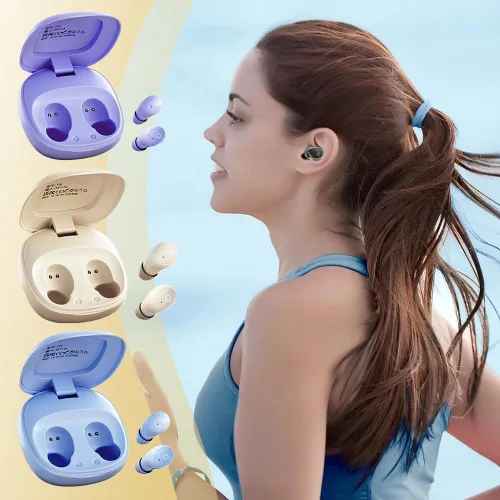 Miniatura 2 de Audífonos pequeños invisibles para dormir, auriculares inalámbricos Bluetooth más pequeños, micro ocultos, discretos, cómodos y pequeños auriculares