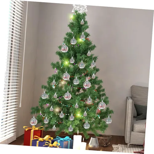 Miniatura 9 de Artibetter Esferas de adornos iridiscentes de Navidad, 18 piezas de adornos iridiscentes de plástico, bolas colgantes de arco iris, bolas de árbol