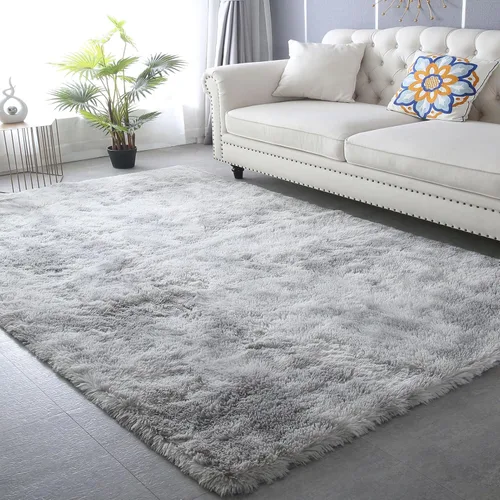 Miniatura 51 de Alfombras para dormitorio de niñas sala de estar: alfombra de área peluda de 5 x 7 para sala de juegos de niños, alfombra peluda de felpa pastel