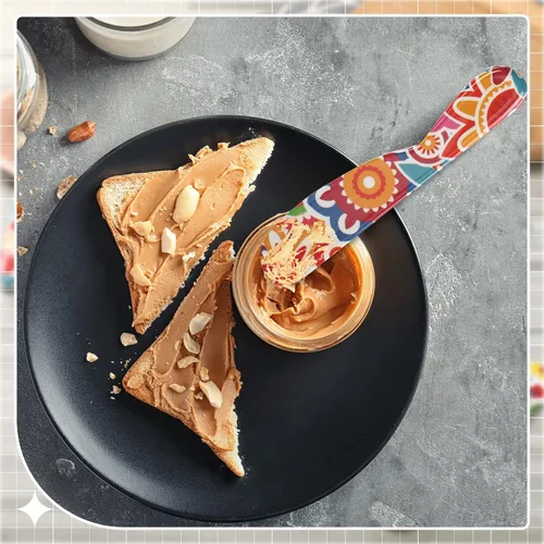 Miniatura 4 de Eaasty 6 Piezas Esparcidor de Mantequilla Esparcidor de Queso de 6 Pulgadas Cuchillo de Mantequilla de Plástico Colorido Regalos de Cocina