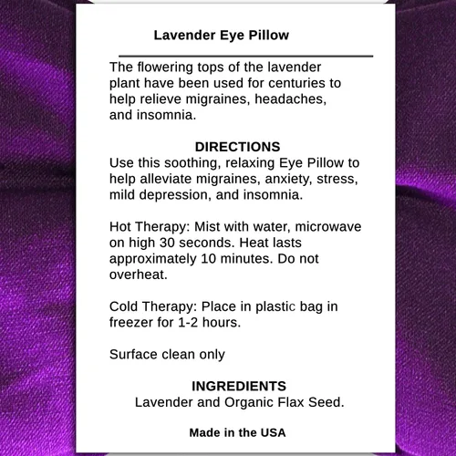 Miniatura 5 de Almohadilla de Seda para Ojos con aroma a lavanda - Almohadillas para Ojos con Aromaterapia - Perfectas para Meditación y Relajación (Amatista)