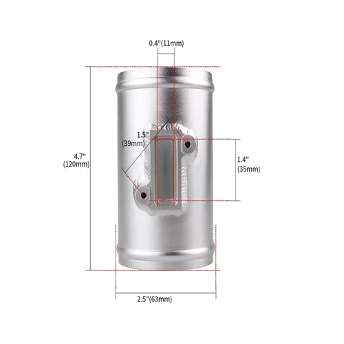 Miniatura 2 de Base de sensor de flujo de aire, adaptador de sensor de flujo de aire de masa MAF de aleación de aluminio, medidor de admisión de aire, montaje
