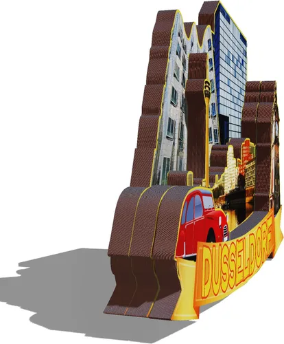 Miniatura 2 de Imán de madera de Alemania Dusseldorf 3D para nevera, recuerdos coleccionables, decoración hecha a mano, artesanías 2
