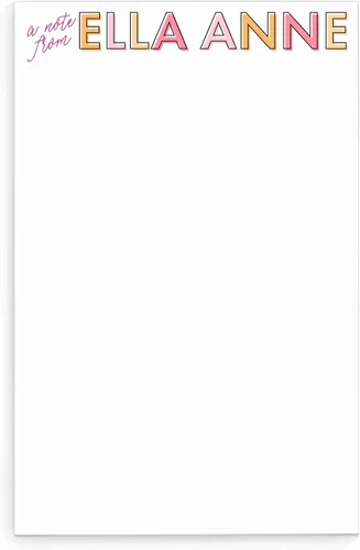 Lindo bloc de notas personalizado para niñas, juego de bloc de notas de papelería personalizado, juego de papel de papelería simple y sobres, papel