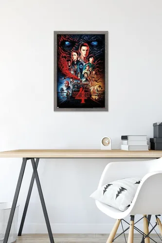 Miniatura 6 de Trends International Netflix Stranger Things: Season 4 - Póster de pared de una hoja, 14.725 x 22.375 pulgadas, versión enmarcada de madera