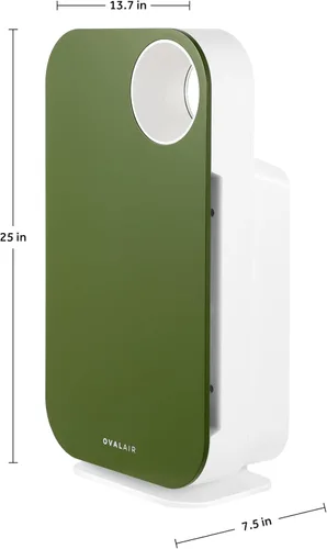 Miniatura 3 de OVAL AIR AIR1000E - Purificador de aire H13 True HEPA 5 en 1 de 3 etapas para habitaciones de hasta 600 pies cuadrados, reduce alergias, asma