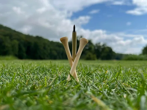 Miniatura 5 de Camisetas de golf de lápiz 2 en 1 de 3-1/4 pulgadas (paquete de 20, paquete de 40, 80) Punta de grafito de bambú duradera