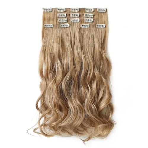 Miniatura 48 de Extensiones de cabello negro lacio, 2 juegos de extensiones de cabello con clip para mujeres, Halloween, 5 piezas de 22 pulgadas, piezas de cabello