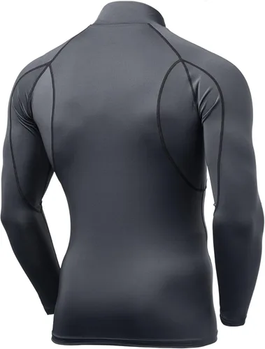 Miniatura 8 de TSLA - Paquete de 1 o 3 camisetas de compresión para hombre de manga larga con SPF 50 camiseta de entrenamiento deportiva de protección