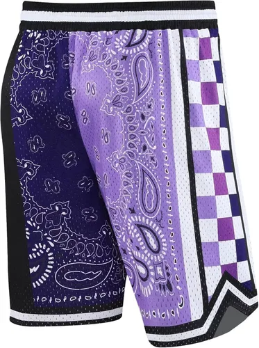 Miniatura 4 de BOOMLEMON Pantalones cortos de baloncesto para hombre, pantalones cortos de entrenamiento atléticos de cachemira, pantalones cortos de malla